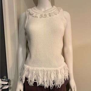 Pink Tartan Women's Cream Cowl Neck Sweater